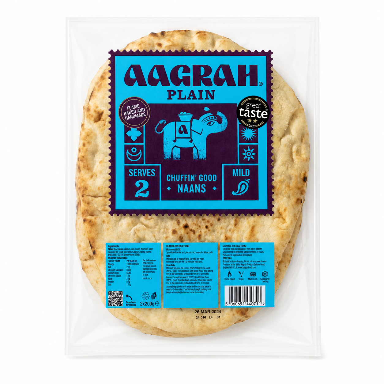 Plain Naan - Case of 8